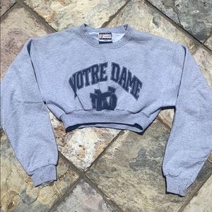Hanes Custom Cropped Nortre Dame Sweatshirt